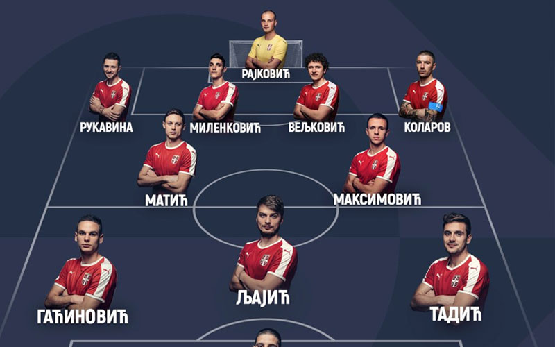 Sastavi za utakmicu Srbija - Crna Gora
